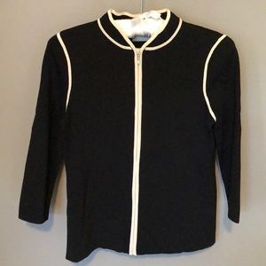 Liz Claiborne 3/4 sleeve zip cardigan
